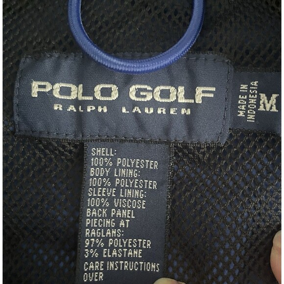 Ralph Lauren Polo Golf Jacket Men’s Size Medium Blue Full Zip Long Sleeve - Picture 4 of 16